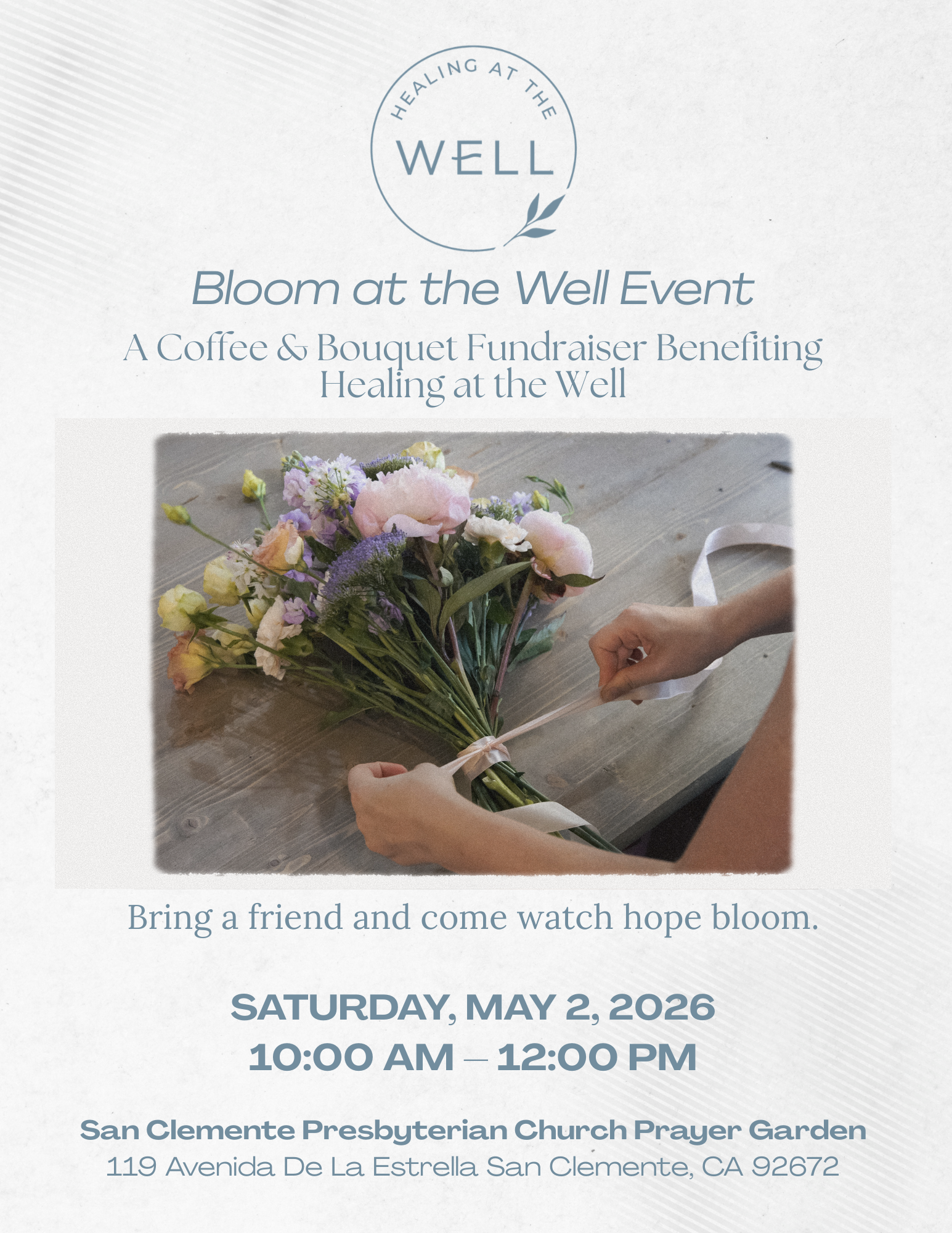 Bloom at the Well: A Coffee & Bouquet Making Fundraising Event cover